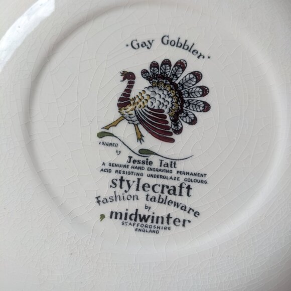 Hand painted turkey plates. - Picture 10 of 12